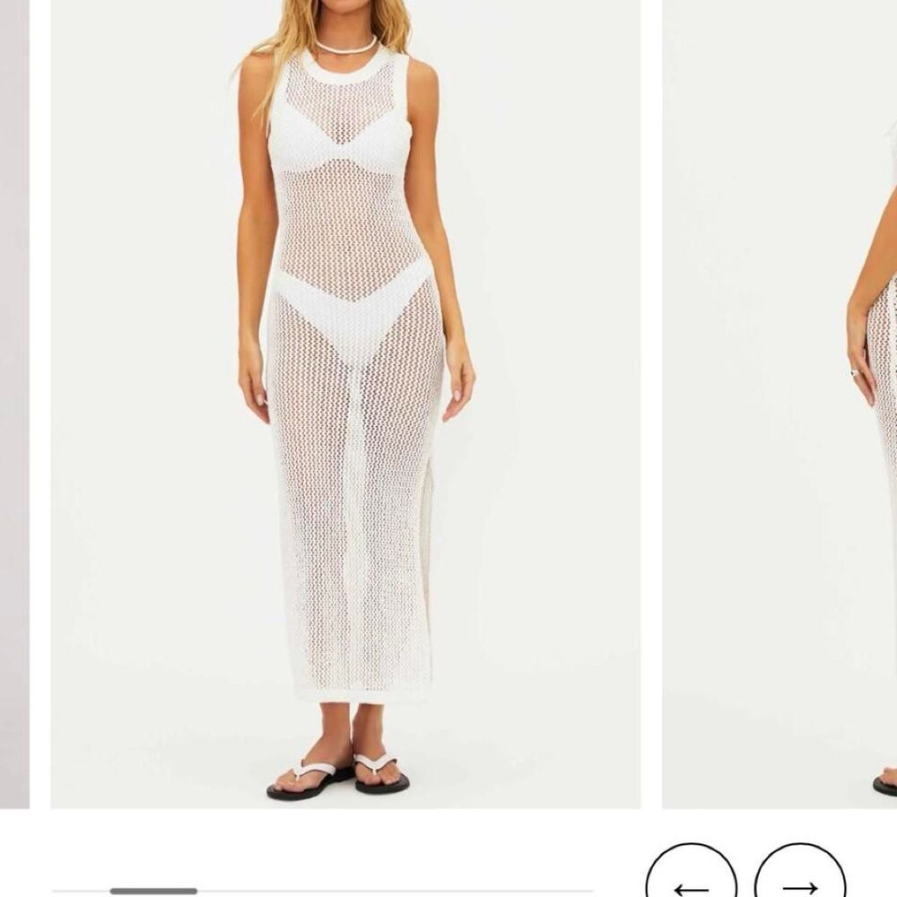 Beach-riot Women's White and Cream Dress
